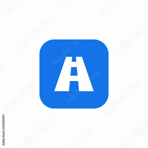 highway lanes icon sign vector