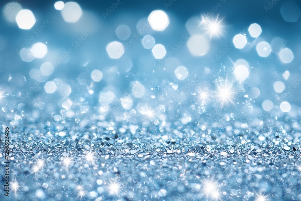 Sparkling blue glitter bokeh background, festive, holiday Sparkling blue glitter bokeh background, festive, holiday