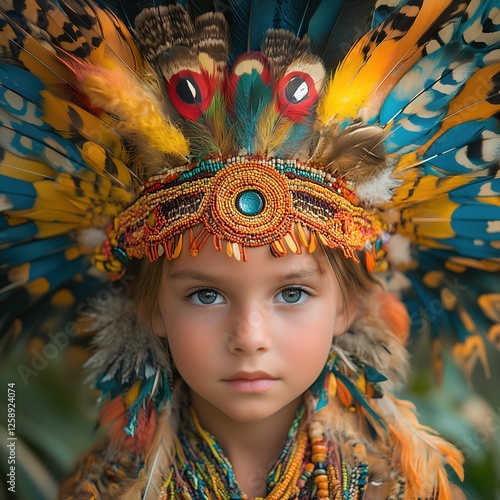 a child in a carnival costume photo