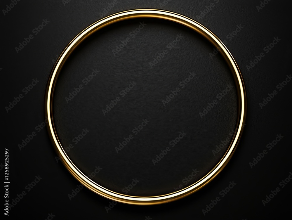 Golden Circle on Black Background, Minimalism, Abstract, Gold, Circle Golden Circle on Black Background, Minimalism, Abstract, Gold, Circle
