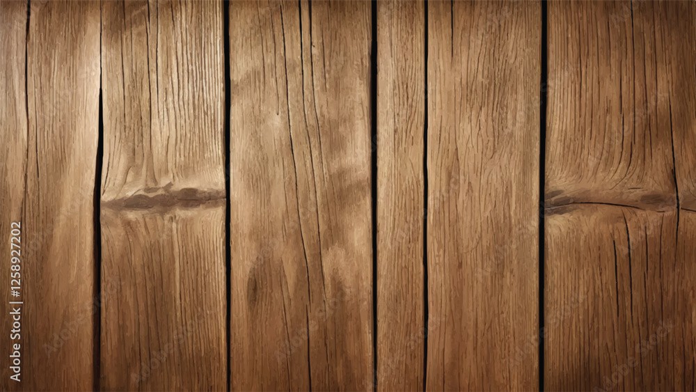Obraz premium Wood planks vector background. Wooden surface background. Old Wooden Background. Wooden texture background. 