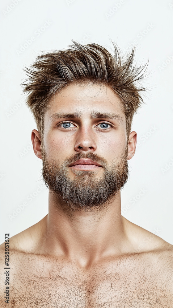 Junger Mann mit Bart und lässigem Look vor hellem Hintergrund
Junger Mann mit Bart und lässigem Look vor hellem Hintergrund