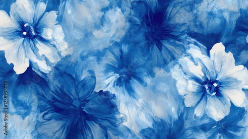 abstract vintage floral pattern background created from colorful paint textures. Canvas for wallpaper, poster design