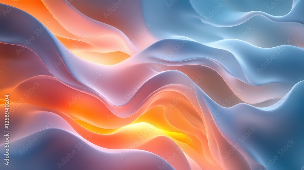 Fototapeta premium Colorful Fluid Waves Design Background for Abstract Concepts