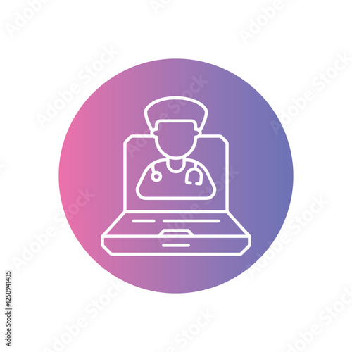 Telemedicine icon vector stock illustration