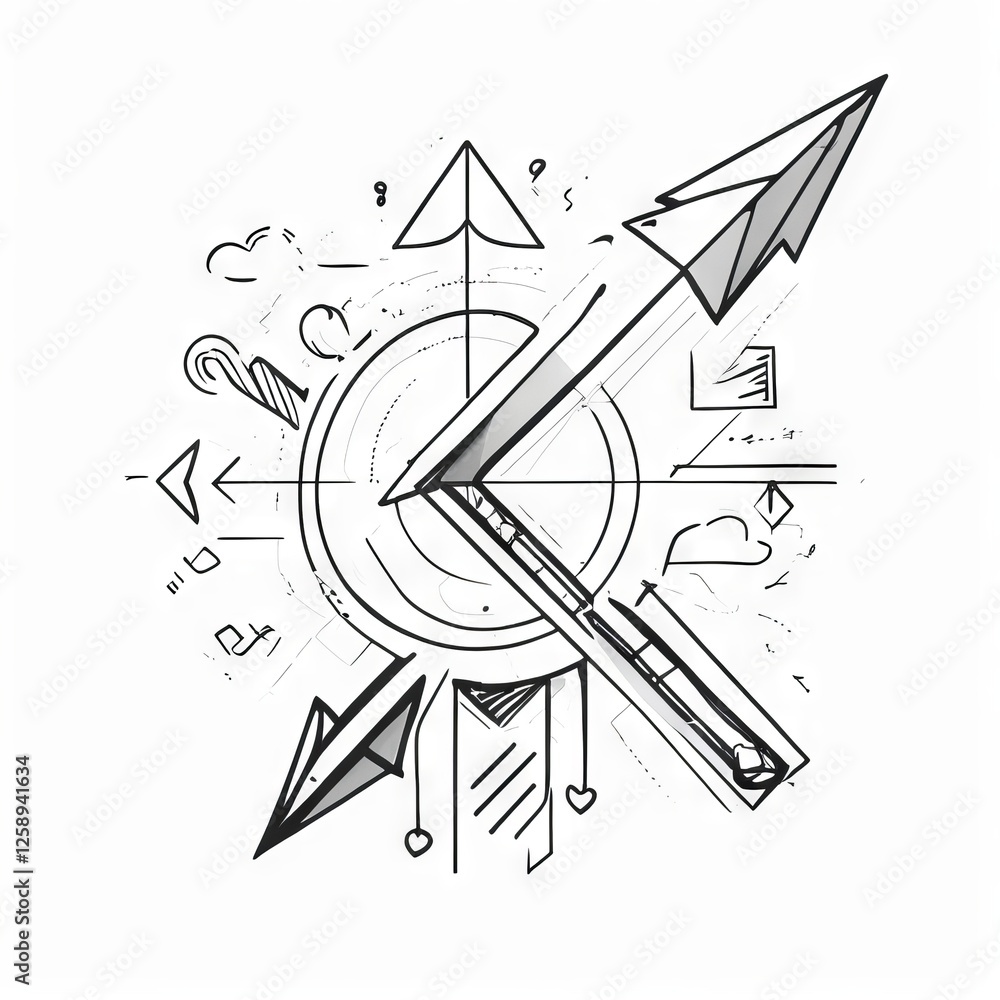 Fototapeta premium abstract background with arrows