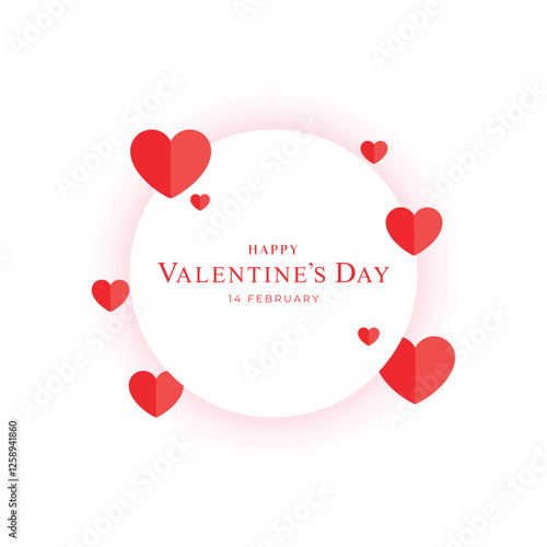 valentines day card with hearts