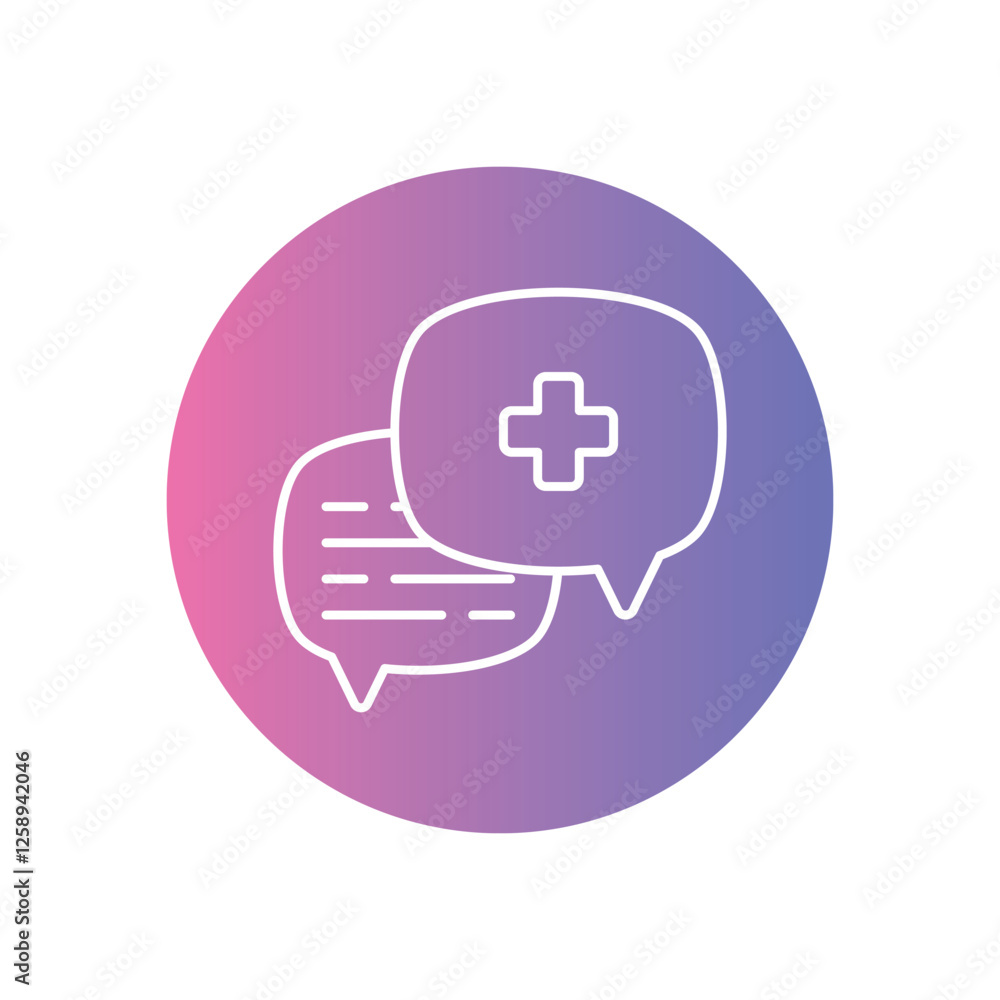 Medical Chat icon vector stock illustration Medical Chat icon vector stock illustration