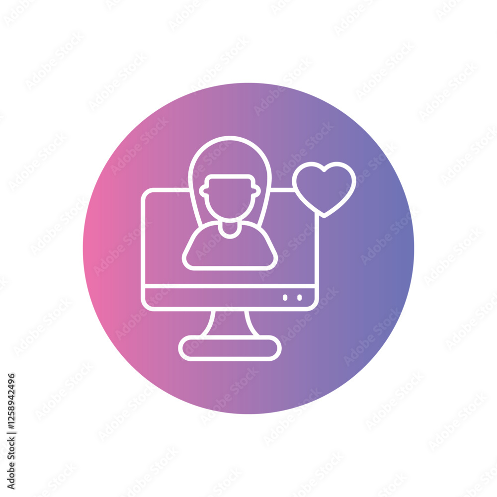 Online Therapy icon vector stock illustration Online Therapy icon vector stock illustration