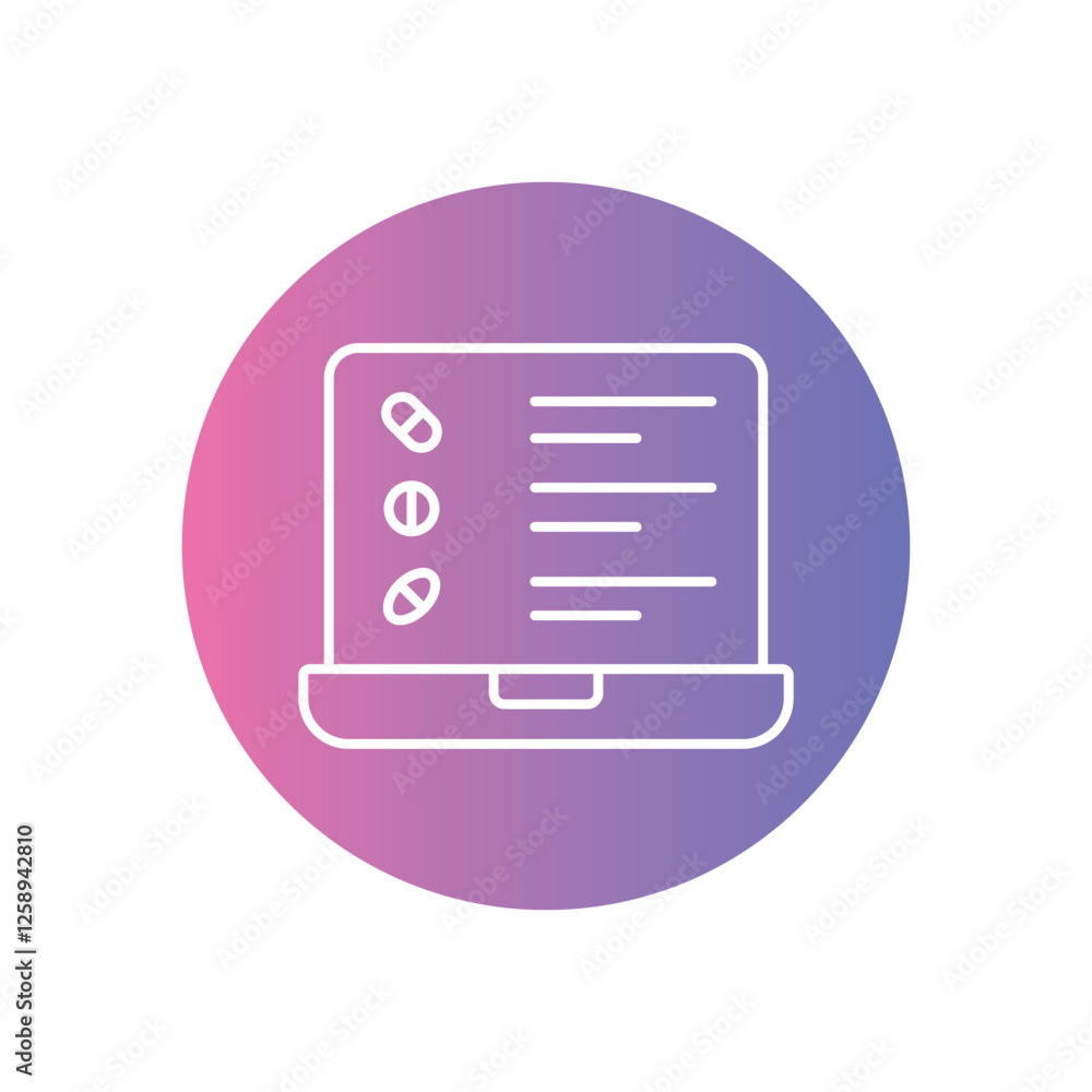 Online Medicine icon vector stock illustration Online Medicine icon vector stock illustration