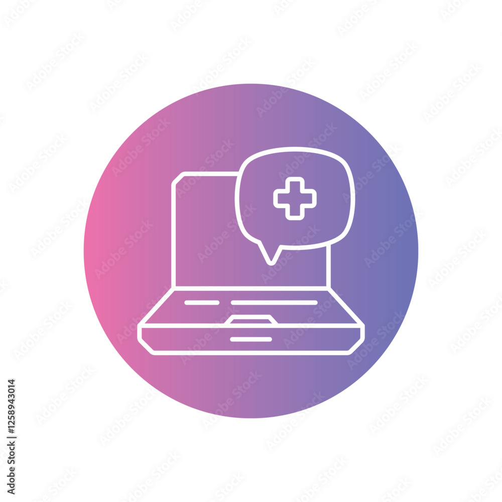 Telehealth Services icon vector stock illustration Telehealth Services icon vector stock illustration