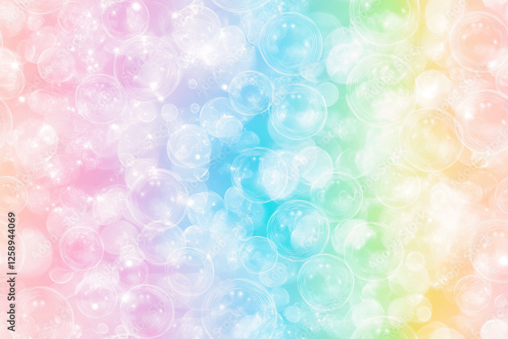 Rainbow soap bubbles pattern in soft pastel shades, patterns Rainbow soap bubbles pattern in soft pastel shades, patterns