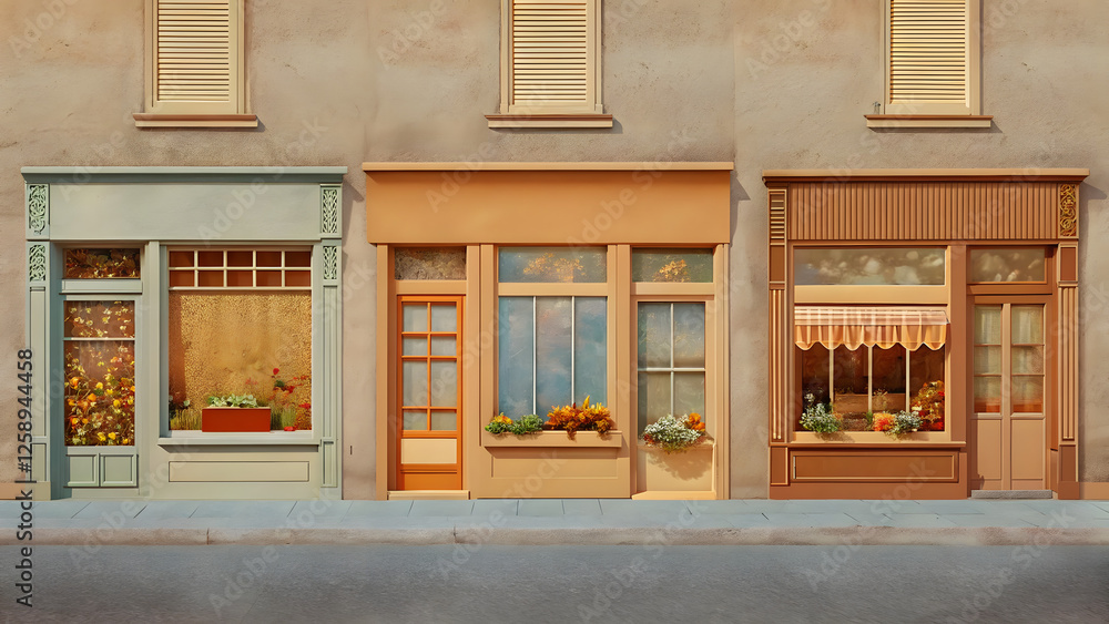 Charming diverse florist shop facades element se Charming diverse florist shop facades element se
