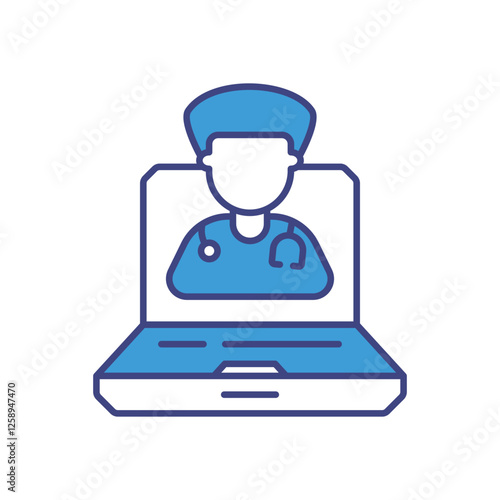 Telemedicine icon vector stock illustration