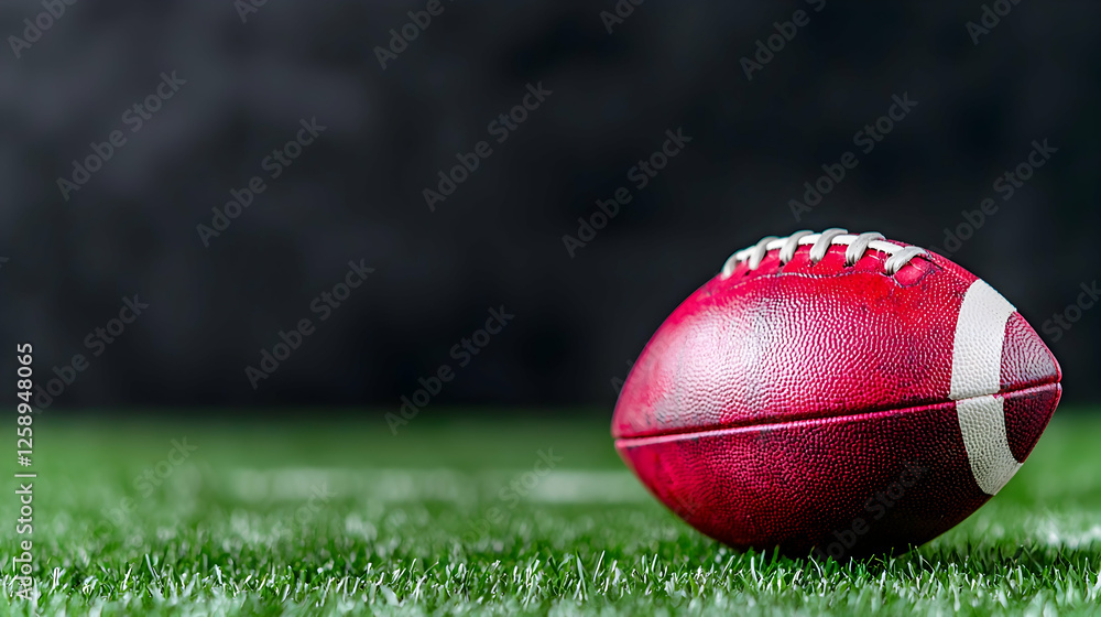 Football on Field, Night Game, Ready to Play Football on Field, Night Game, Ready to Play