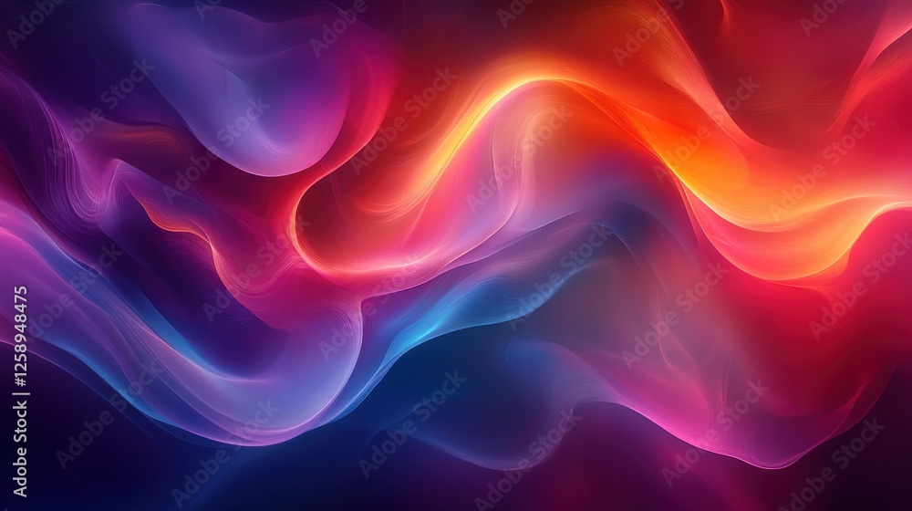 Vibrant Colorful Waves of Light in Abstract Background Design Vibrant Colorful Waves of Light in Abstract Background Design