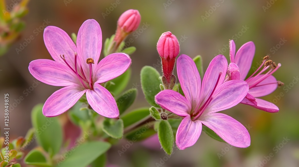 Vibrant Pink Flowers Blooming Closeup Macro Photography Vibrant Pink Flowers Blooming Closeup Macro Photography