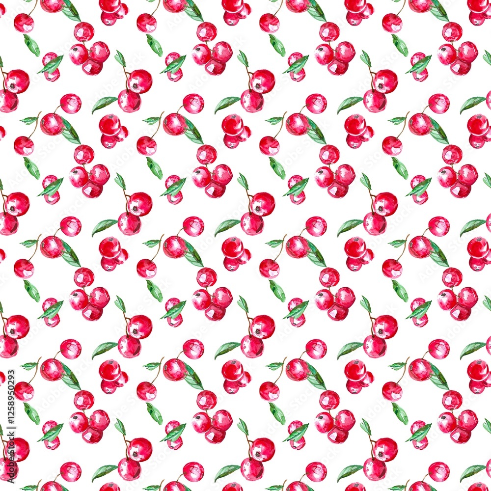 seamless pattern with cranberry 