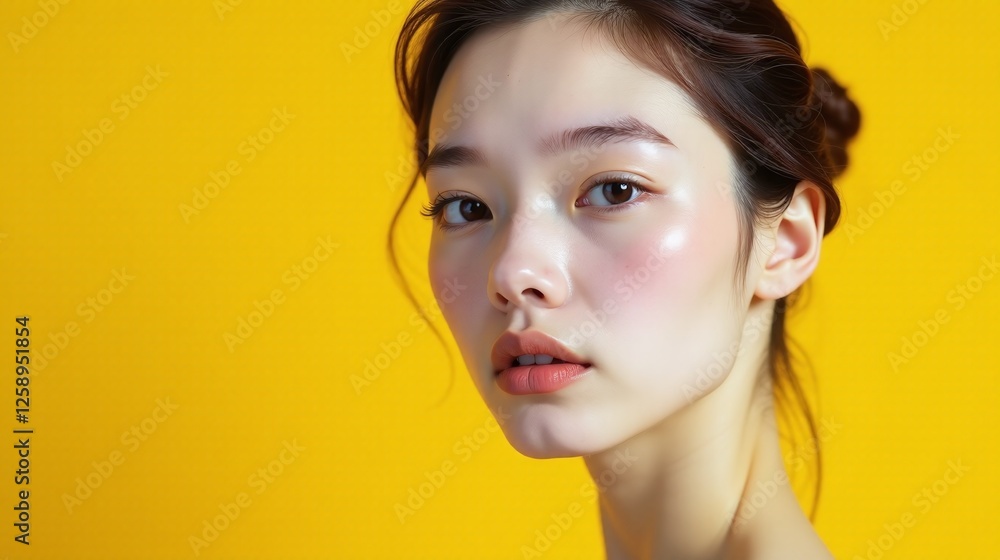 A serene portrait of a woman with a radiant presence. A serene portrait of a woman with a radiant presence.
