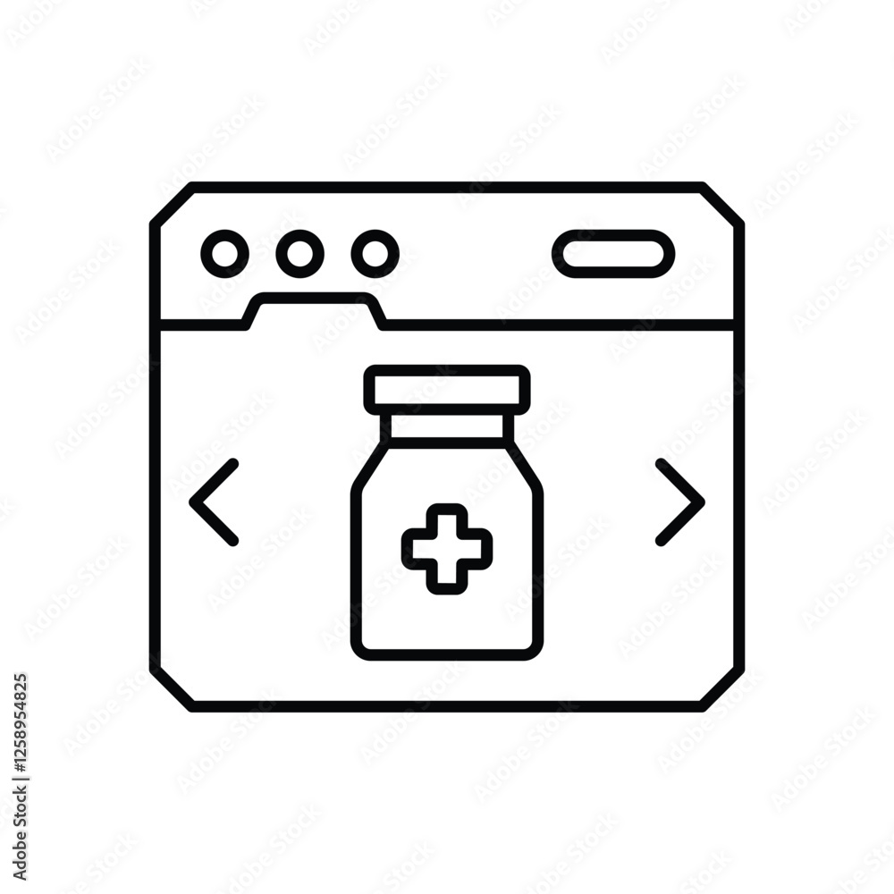 Online Pharmacy icon vector stock illustration Online Pharmacy icon vector stock illustration