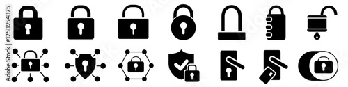 Lock icon. Lock icon set