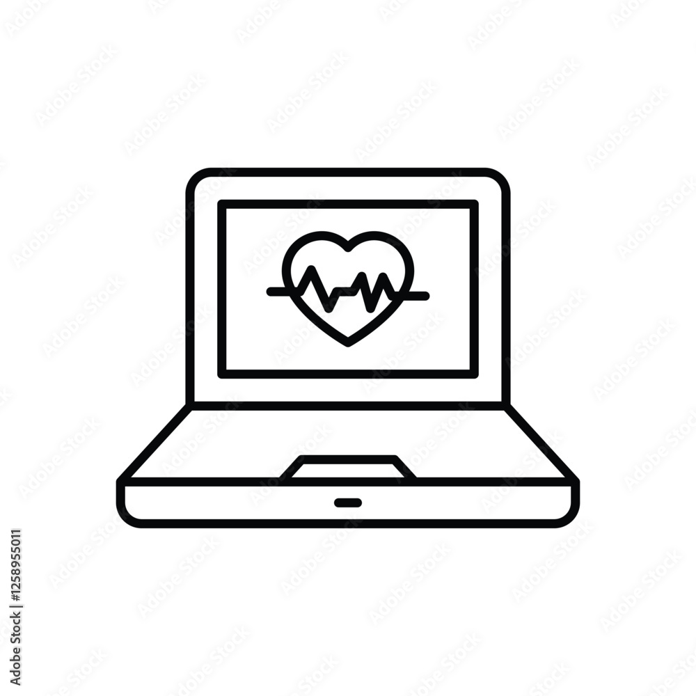 Health App icon vector stock illustration Health App icon vector stock illustration