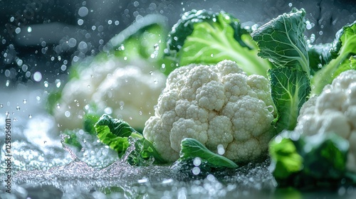 Vibrant cauliflower  water a fresh rustic kitchen experience