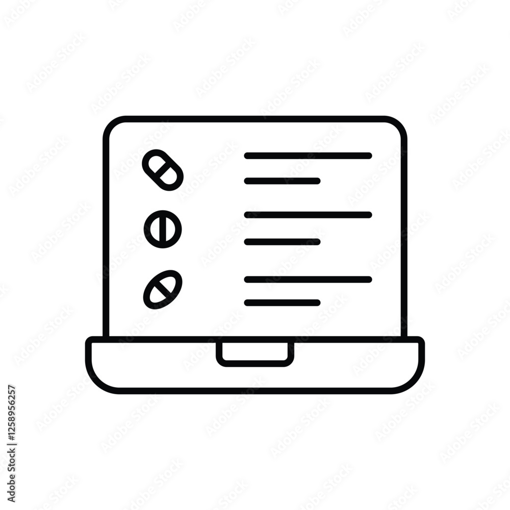 Online Medicine icon vector stock illustration Online Medicine icon vector stock illustration