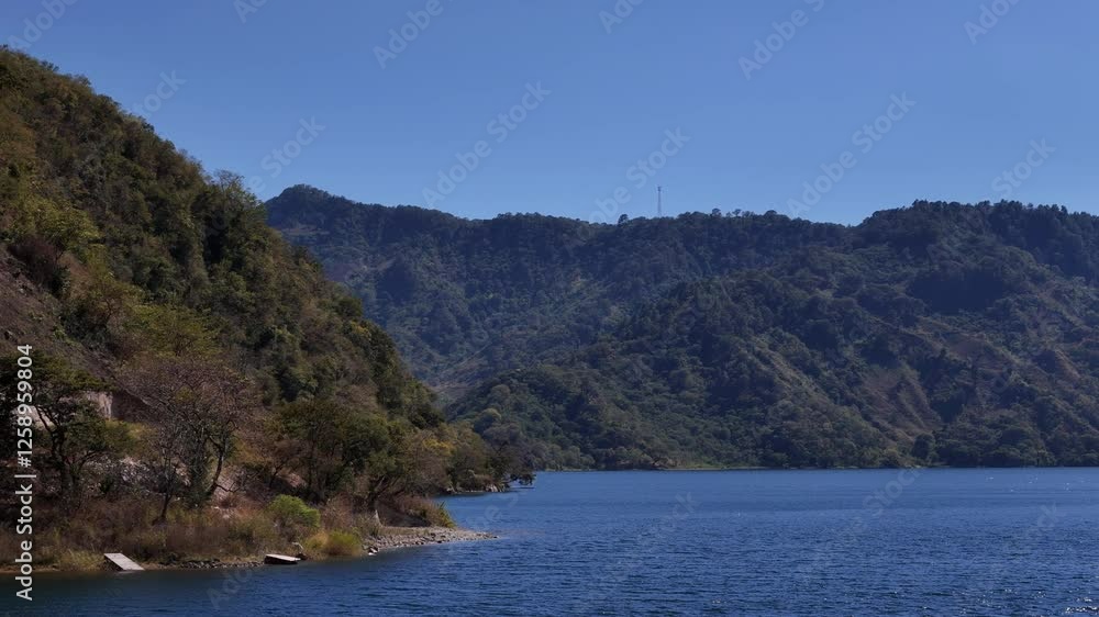 Cinematic drone shots of Lake Ayarza, Guatemala – Morning mist, mountain landscapes, and jet ski action Cinematic drone shots of Lake Ayarza, Guatemala – Morning mist, mountain landscapes, and jet ski action