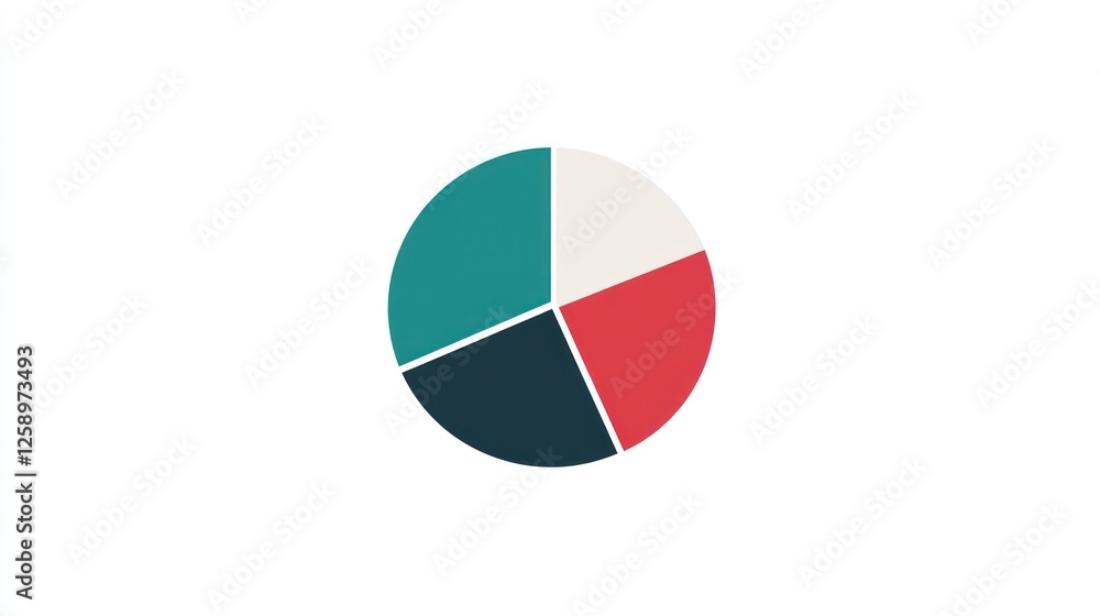 Fototapeta premium Simple Pie Chart Data Visualization