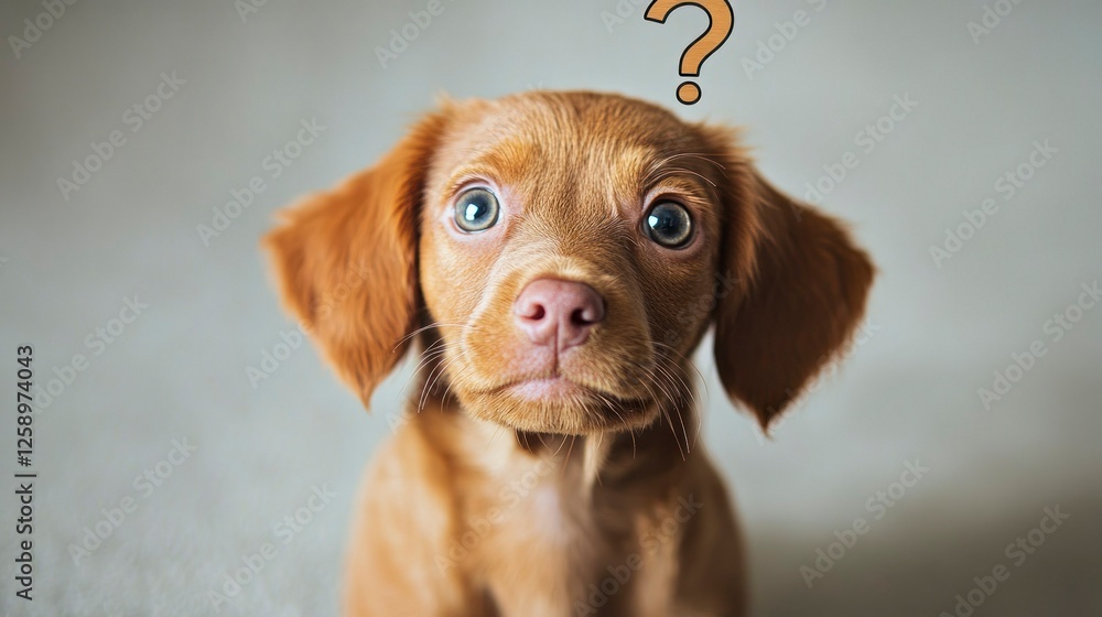 Curious puppy with bright blue eyes looking confused in a cozy indoor setting Curious puppy with bright blue eyes looking confused in a cozy indoor setting