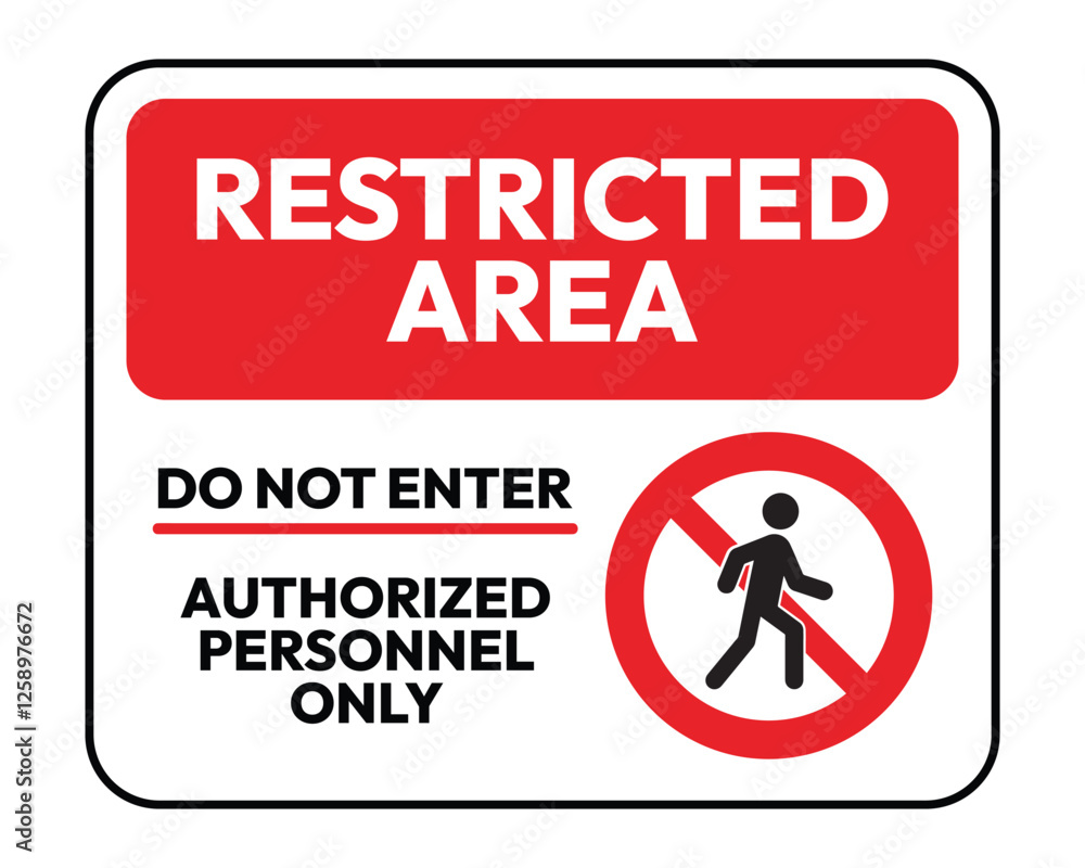 Fire Emergency Direction Arrow Sign Vector. Red and white sign limiting entry to authorized personnel only. Fire Emergency Direction Arrow Sign Vector. Red and white sign limiting entry to authorized personnel only.