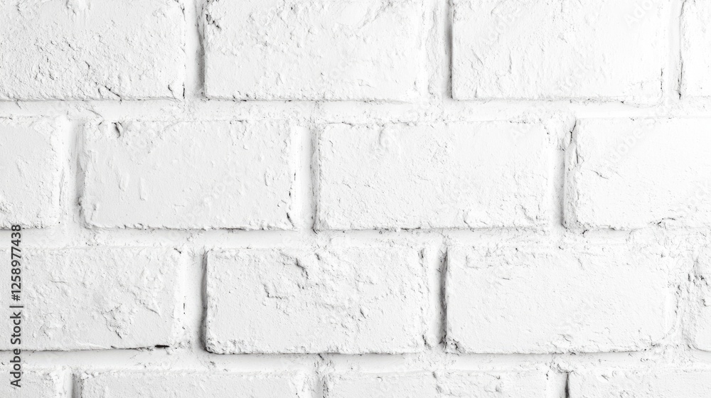 Fototapeta premium Bright White Cinderblock Wall. A Minimalist Background with Ample Copy Space for Creative Design