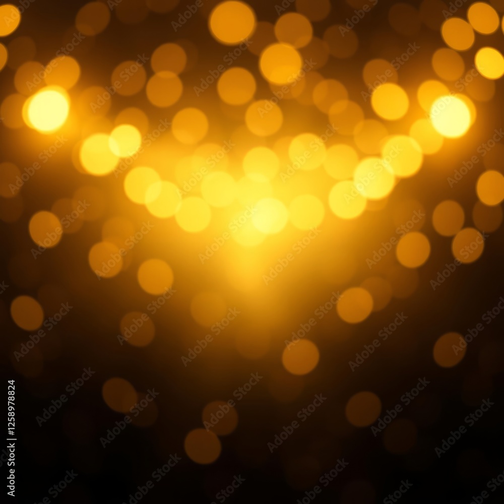 Fototapeta premium The background is sparkling with golden bokeh and soft focus creating a glowing light effect Bokeh light lights background bokeh abstract light bright effect shiny