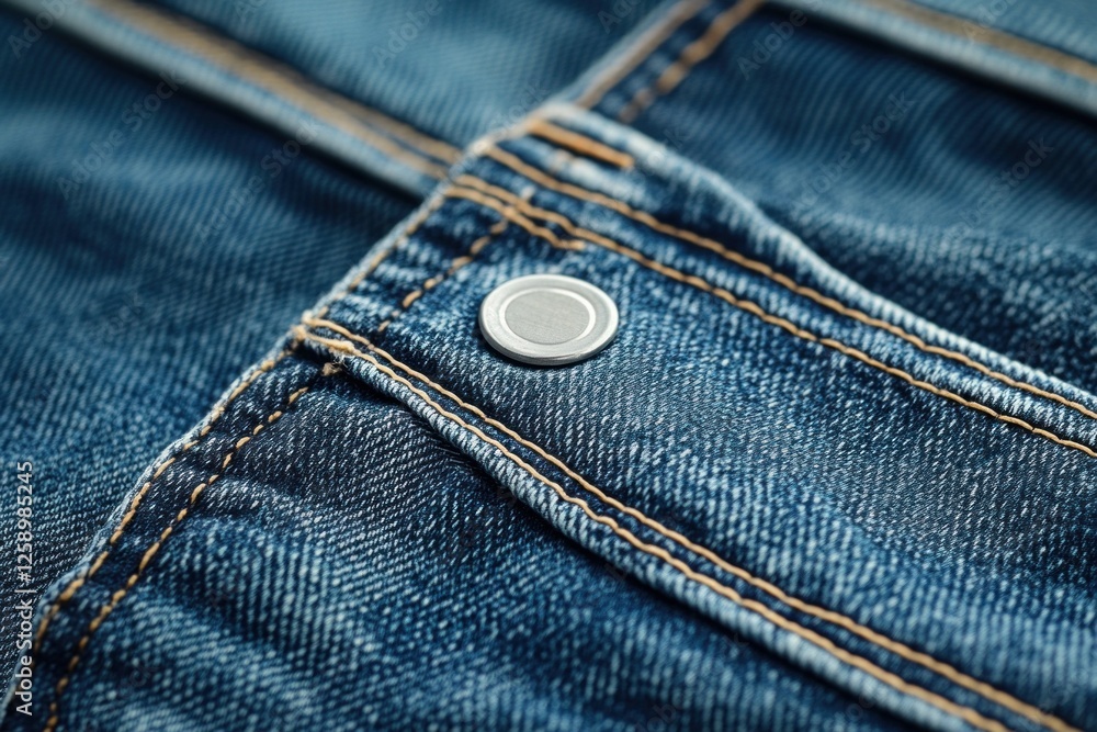 Close-up view showcases a stylish pair of jeans with trendy wash and crisp stitching, perfect for casual outfits or evening wear Close-up view showcases a stylish pair of jeans with trendy wash and crisp stitching, perfect for casual outfits or evening wear