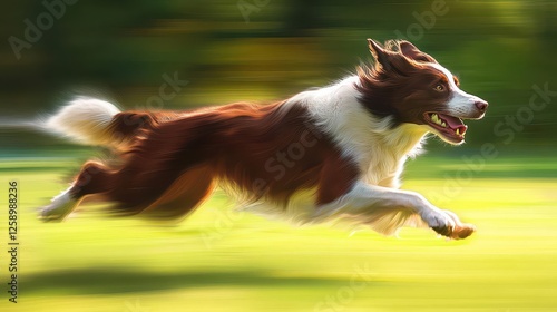 Agile Border Collie Training Day Fast Motion Side View Capture