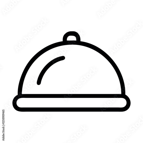 Food serving tourism line icon