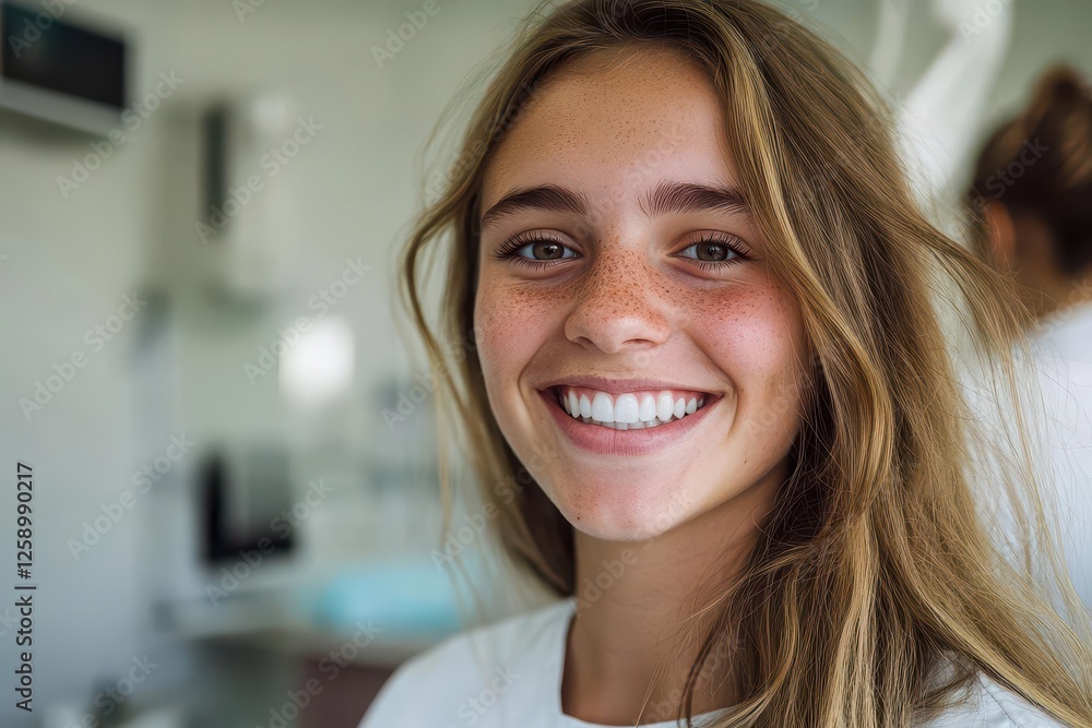 Bright Smile After Teeth Whitening Procedure at Dental Clinic Bright Smile After Teeth Whitening Procedure at Dental Clinic