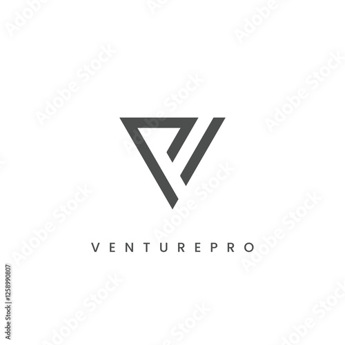 Initial letter vp logo or pv logo vector design template