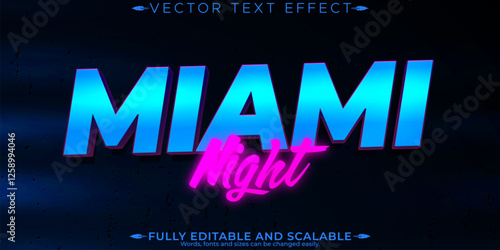 Editable text effect vegas, 3d glowing and casino font style