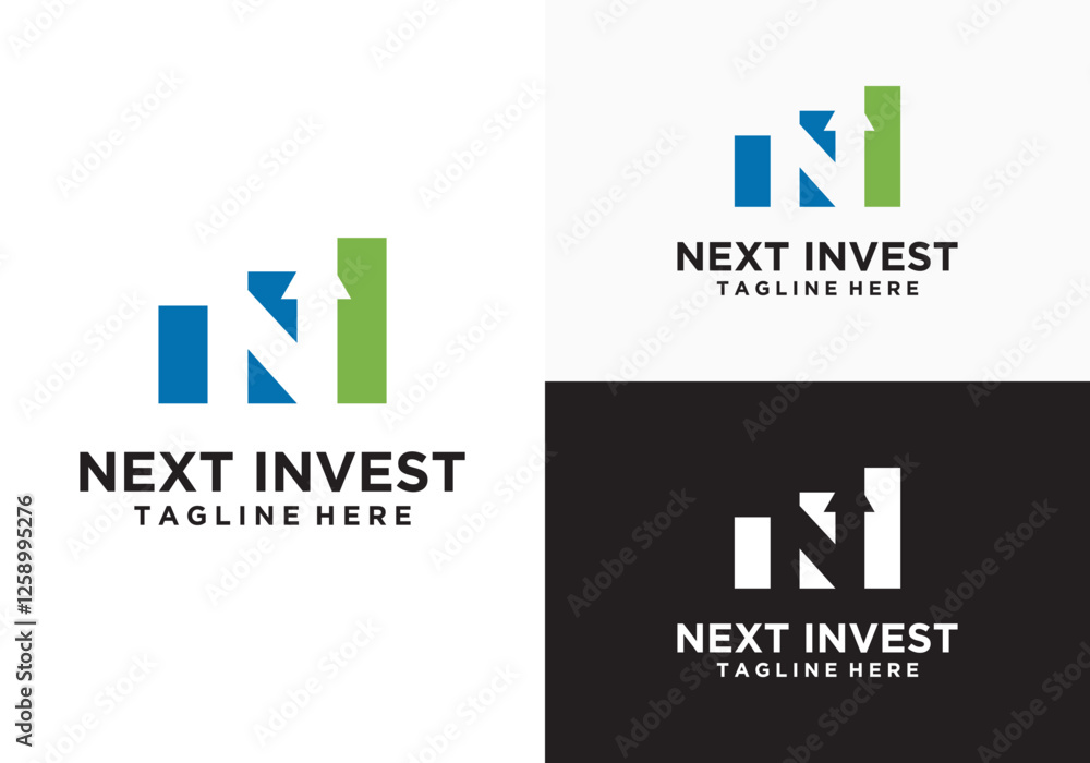 Investment logo with capital letter N with arrow combination, finance logo, financial investment logo, financial growth business logo Investment logo with capital letter N with arrow combination, finance logo, financial investment logo, financial growth business logo