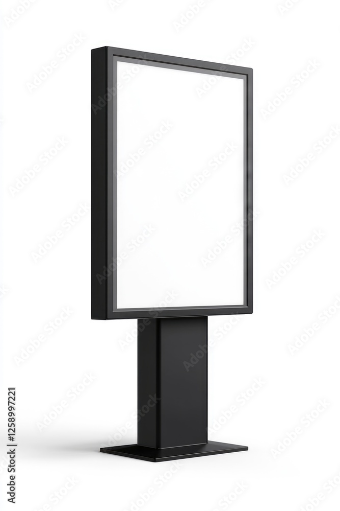 Advertising Display with Empty Sign Advertising Display with Empty Sign