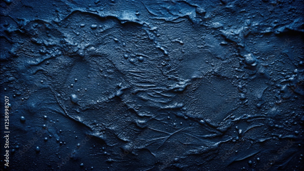 Dark navy blue surface with a thick layer of slimy substance, gooey, sticky Dark navy blue surface with a thick layer of slimy substance, gooey, sticky