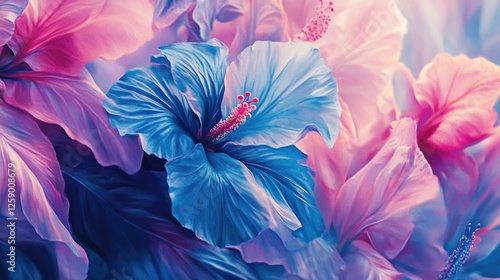 Vibrant Tropical Flowers Blossoming