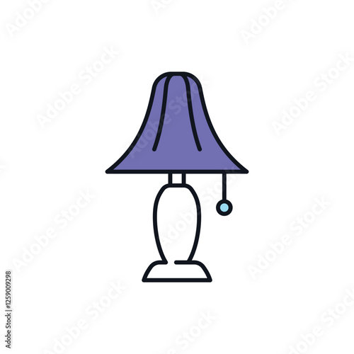 Bedside Lamp vector icon