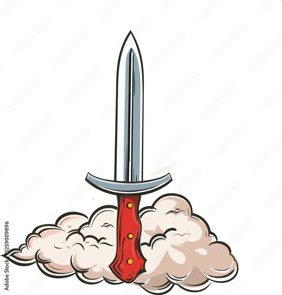 Fototapeta premium vector illustration of a sword