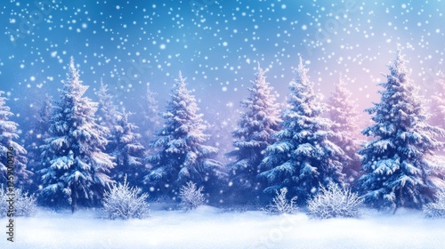 Wallpaper Mural Snow Covered Pine Trees in a Winter Wonderland Torontodigital.ca