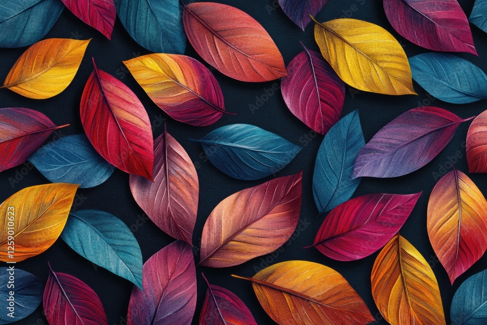 Autumn Leaves Digital Art Background Autumn Leaves Digital Art Background