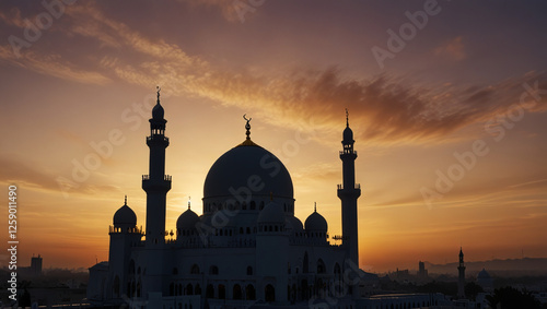 Wallpaper Mural Magnificent mosque with sunset views Torontodigital.ca