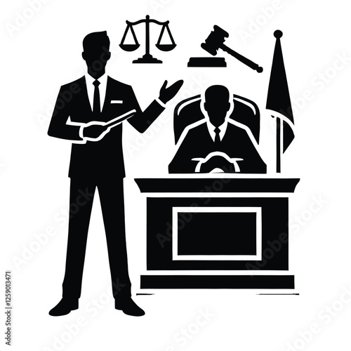 Lawyer Silhouette Presentation